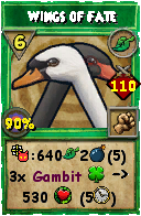 Wizard101 Life spell card: Wings of Fate, Spell ID 1630