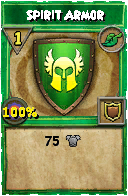 Wizard101 Life spell card: Spirit Armor, Spell ID 2503