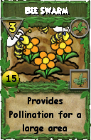 Wizard101 Gardening spell card: Bee Swarm, Spell ID 2614