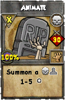 Wizard101 Death spell card: Animate, Spell ID 2773