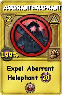 Wizard101 Myth spell card: Aberrant Helephant, Spell ID 2968