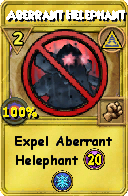 Wizard101 Myth spell card: Aberrant Helephant, Spell ID 2977