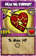 Wizard101 Storm spell card: Healing Current, Spell ID 2122