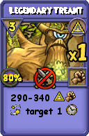 Wizard101 Myth spell card: Legendary Treant, Spell ID 2703