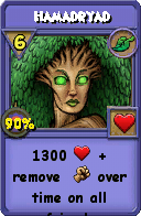 Wizard101 Life spell card: Hamadryad, Spell ID 2467