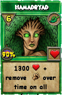 Wizard101 Life spell card: Hamadryad, Spell ID 2467