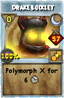 Wizard101 Moon spell card: Drake Lockley, Spell ID 2787