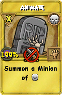 Wizard101 Death spell card: Animate, Spell ID 2775