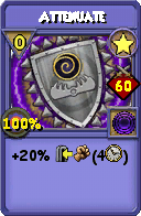 Wizard101 Star spell card: Attenuate, Spell ID 2391