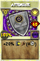 Wizard101 Star spell card: Attenuate, Spell ID 2391