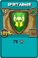 Wizard101 Life spell card: Spirit Armor, Spell ID 2503