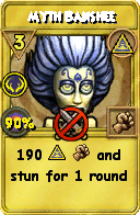 Wizard101 Myth spell card: Myth Banshee, Spell ID 2594