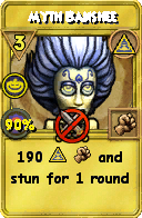 Wizard101 Myth spell card: Myth Banshee, Spell ID 2595
