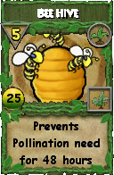 Wizard101 Gardening spell card: Bee Hive, Spell ID 2243