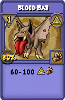 Wizard101 Myth spell card: Blood Bat, Spell ID 2791