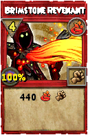 Wizard101 Fire spell card: Brimstone Revenant, Spell ID 2447