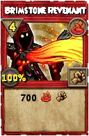Wizard101 Fire spell card: Brimstone Revenant, Spell ID 2444