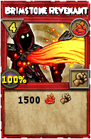 Wizard101 Fire spell card: Brimstone Revenant, Spell ID 2443