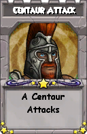 Wizard101 School 16 spell card: Centaur Attack, Spell ID 2692