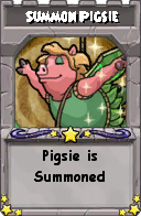 Wizard101 School 16 spell card: Summon Pigsie, Spell ID 2677