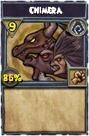 Wizard101 Shadow spell card: Chimera, Spell ID 2721