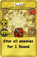 Wizard101 Fire spell card: Choke, Spell ID 2843
