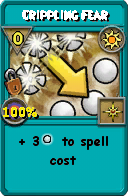 Wizard101 Sun spell card: Crippling Fear, Spell ID 2325