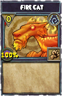 Wizard101 Shadow spell card: Fire Cat, Spell ID 2731