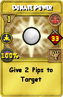 Wizard101 Balance spell card: Donate Power, Spell ID 2145