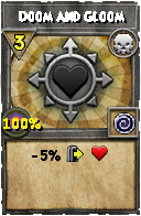 Wizard101 Death spell card: Doom and Gloom, Spell ID 2609