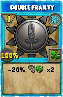 Wizard101 Ice spell card: Double Frailty, Spell ID 2116