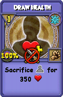 Wizard101 Ice spell card: Draw Health, Spell ID 2344