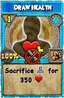 Wizard101 Ice spell card: Draw Health, Spell ID 2344
