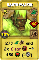 Wizard101 Life spell card: Earth Walker, Spell ID 2412
