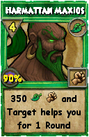 Wizard101 Life spell card: Harmattan Maxios, Spell ID 2813