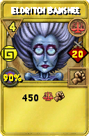 Wizard101 Balance spell card: Eldritch Banshee, Spell ID 2137