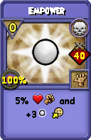 Wizard101 Death spell card: Empower, Spell ID 2084