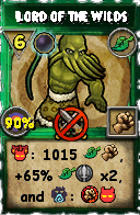 Wizard101 Life spell card: Lord of the Wilds, Spell ID 2699