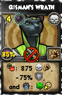 Wizard101 Death spell card: Qismah's Wrath, Spell ID 2826