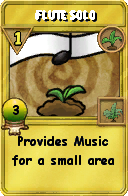 Wizard101 Gardening spell card: Flute Solo, Spell ID 2436