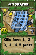 Wizard101 Gardening spell card: Fly Swatter, Spell ID 2751