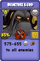 Wizard101 Death spell card: Bonetree Lord, Spell ID 2770