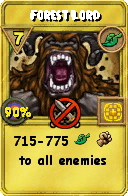 Wizard101 Life spell card: Forest Lord, Spell ID 2793