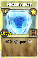 Wizard101 Star spell card: Frozen Armor, Spell ID 2629