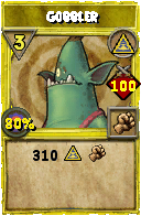 Wizard101 Myth spell card: Gobbler, Spell ID 2034