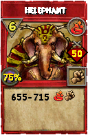 Wizard101 Fire spell card: Helephant, Spell ID 2369