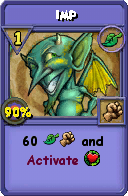 Wizard101 Life spell card: Imp, Spell ID 2331