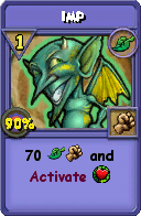 Wizard101 Life spell card: Imp, Spell ID 2332