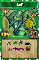 Wizard101 Life spell card: Imp, Spell ID 2332