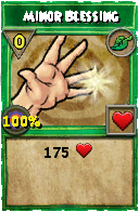 Wizard101 Life spell card: Minor Blessing, Spell ID 2617